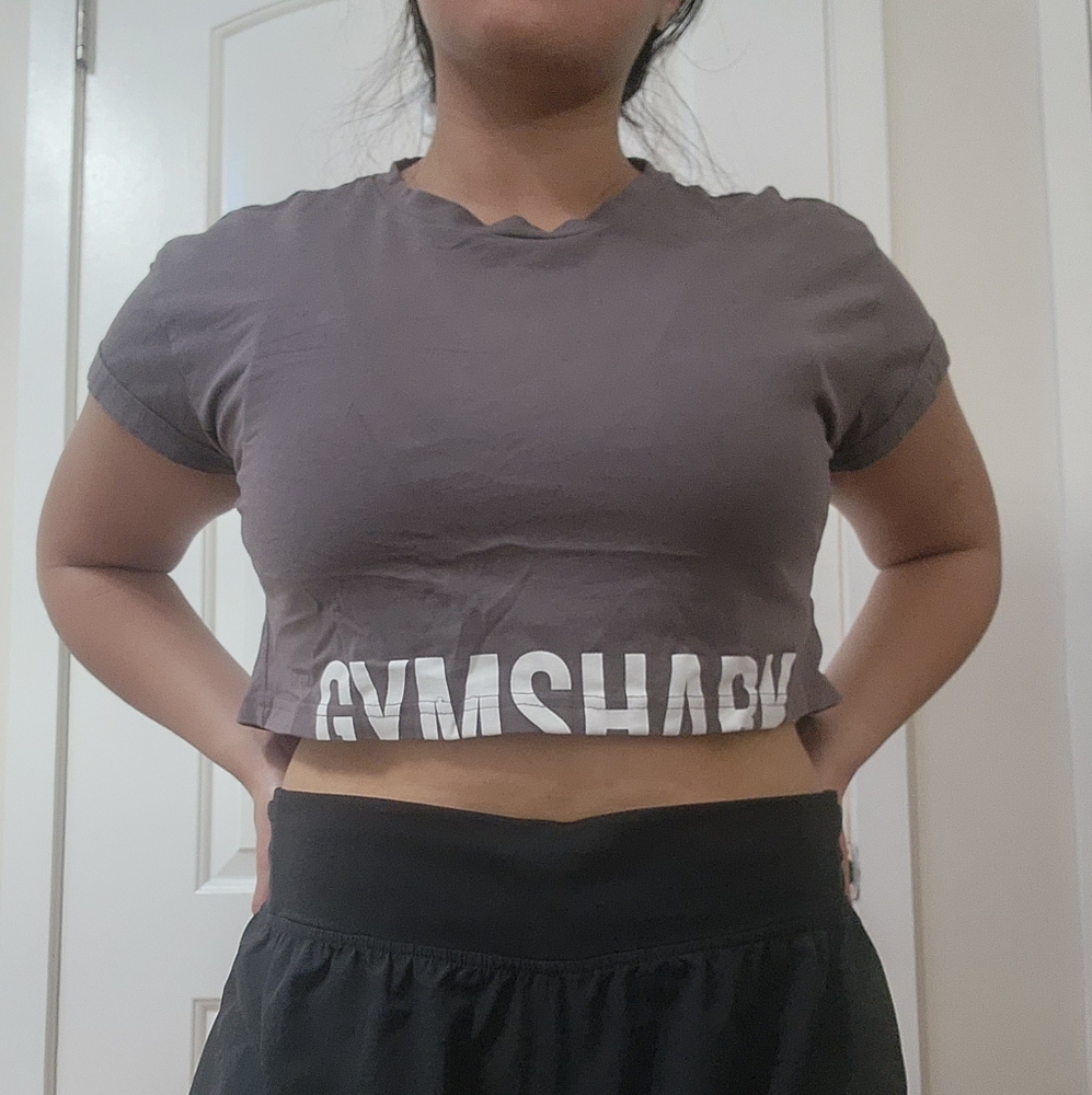 Gray Gymshark Crop Top
